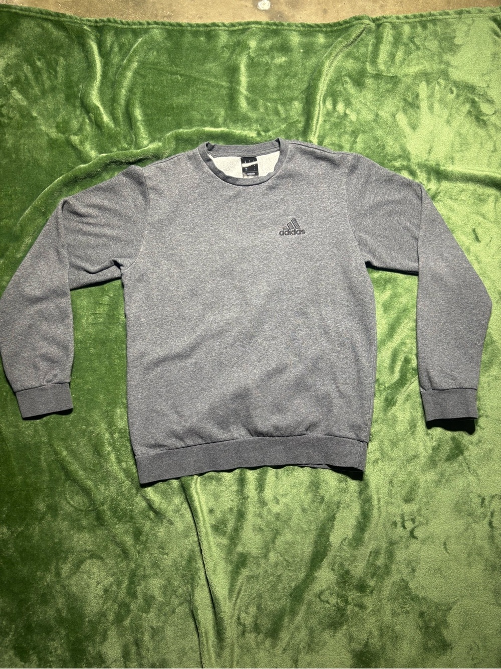 adidas Men's Heather Gray Crewneck Sweatshirt